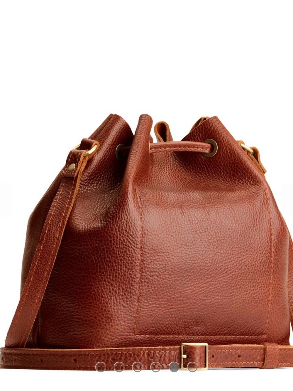 Portland Leather Large Bucket Bag In Nutmeg - Picture 7 of 14
